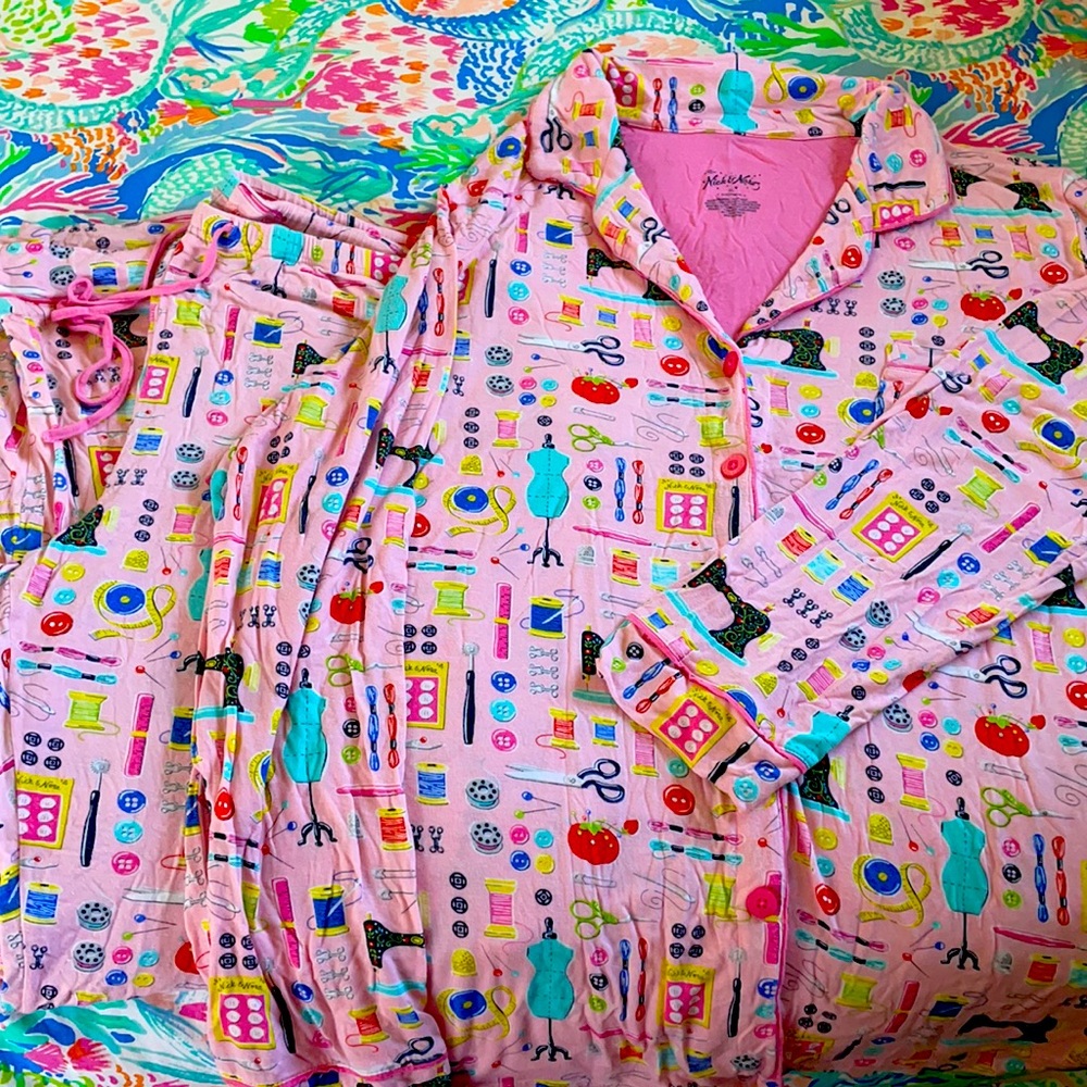 Nick & Nora KNIT sewing pajamas XL